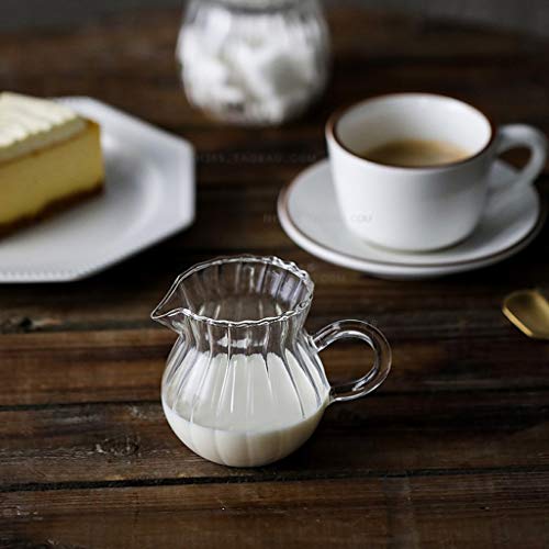 ZYLBDNB Zuckerdose milchkännchen Set Glas Milchkrug, Sirup Dispenser Jar, Aufschäumen von Milch Pitcher for Kaffee… – Bild 6