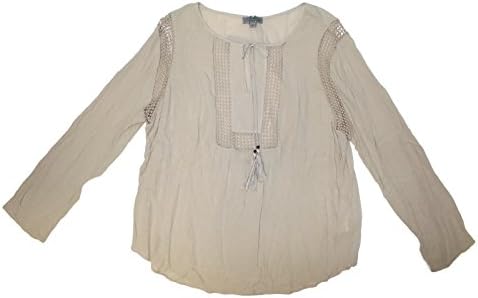Women's Crinkle Tops with Crochet Detail