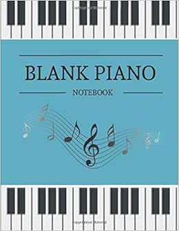 Blank Piano Notebook Note Staff Paper With Treble Clef And Bass