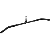 SERTT 39.37 Inch LAT Pulldown Bar Attachment for Pulley Cable Machine, Curl Tricep Press Down Bar with Rubber Handle, LAT Pul