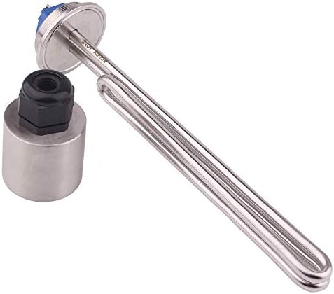 Sinchi Kuzo 2" Tri-clamp(OD64) 240V 2500W SUS304 Electrical Heating Element Immersion Water Heater with Stainless Steel Cover