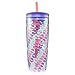 Bubba Envy Double Wall Insulated Straw Tumbler - Dual-Wall Insulation - Spill and Leak Proof Lid - Great to Take Anywhere: Work, Gym, Pool, and More - 24 Ounces - Purple Circle Graphic - BPA-Free