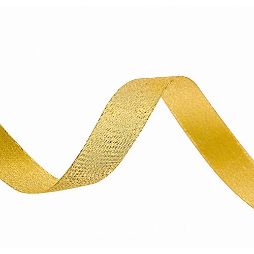 image for VATIN 2 Rolls Glitter Metallic Gold Ribbon 1