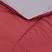 Amazon Basics Twin/Twin XL Reversible Comforter Lightweight Microfiber All Season Blanket, Burgundy/Grey