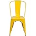 Flash Furniture Perry Commercial Grade Yellow Metal Indoor-Outdoor Stackable Chair