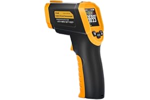 COOLOUS Infrared Thermometer Temperature Gun -58°F to 1833°F, Laser Temp IR Tool for Cooking, Grill, Pizza Oven, Griddle with Adjustable Emissivity and Max Measure with Color LCD Screen