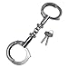 Funny Steel Double Lock Handcuff Asjustable for Police for Security Guards, Law Enforcement, Military, Concerned Citizens Roll Play Training-Silver
