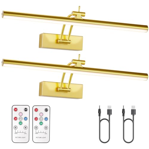 Yuichoy 2 Pack Picture Light Battery Operated for