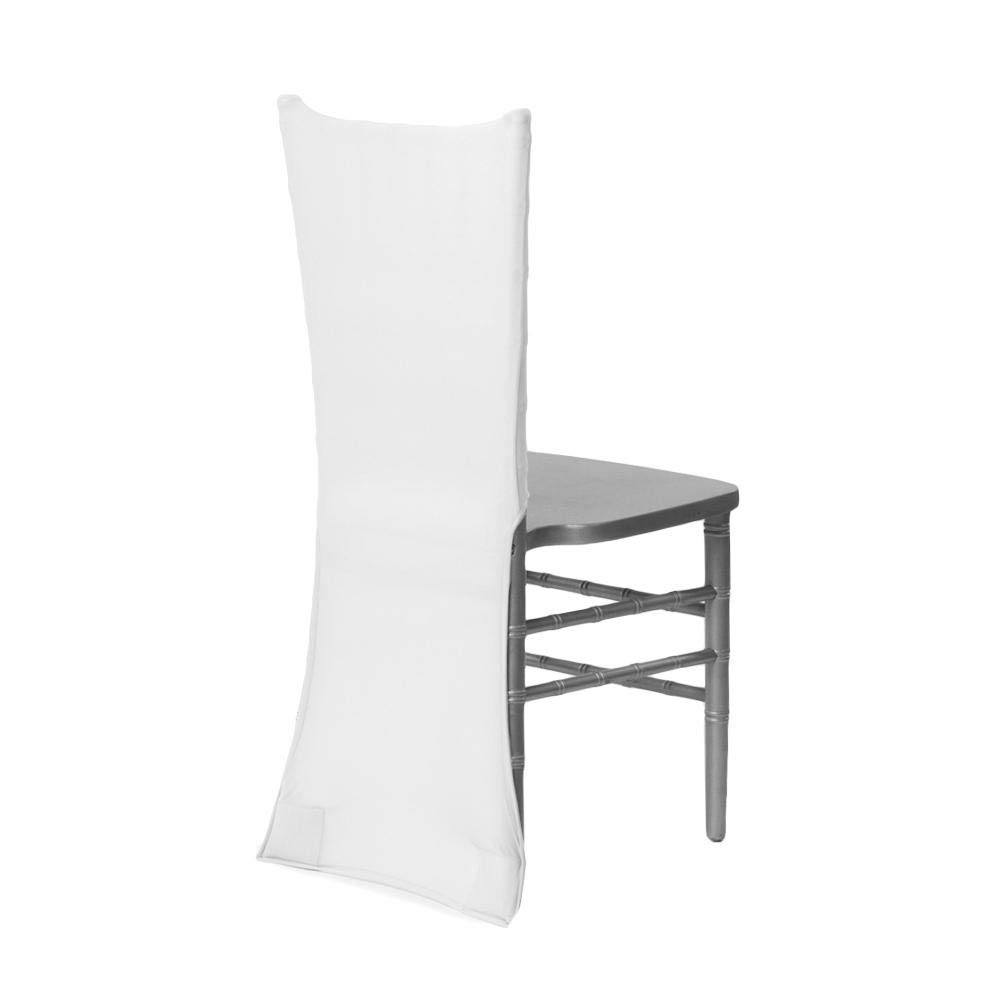 CV Linens Spandex Chiavari Chair Back Cover - White | 1 Pc.