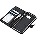 Abacus24-7 Galaxy S7 Active Case Wallet w/Leather Flip Cover & Stand, Black