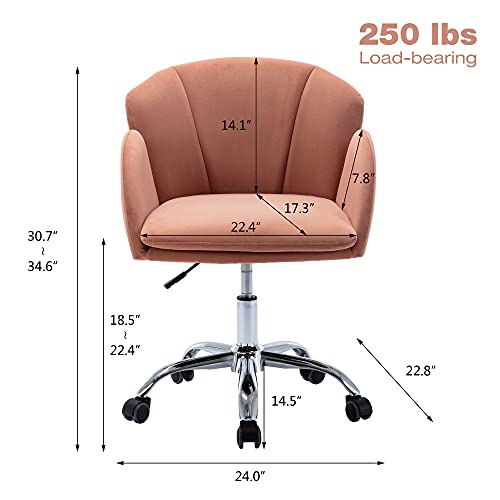 HOMEFUN Cute Desk Chair, Makeup Vanity Chair with Armrests for Bedroom