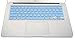 MOSISO Silicone Keyboard Cover Compatible with MacBook Air 13 inch A1466 A1369 2010-2017&Compatible with MacBook Pro 13/15 inch (with/Without Retina Display, 2015 or Older Version), Airy Blue