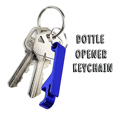 50 Bottle Opener Keychain Bulk for Men Women Multicolor Aluminum Key