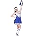 Varsity College Sports Cheerleader Uniform Costume Outfit Blue L US 10 12