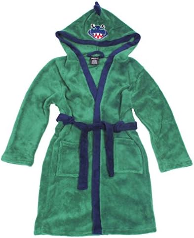 American Hero - Little Boys Long Sleeve Dinosaur Hooded Robe, Green 36372-4