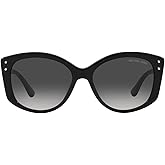 Michael Kors MK2175U Charleston Universal Fit Sunglasses, Black Bio/Dark Grey Gradient, 54 mm