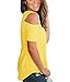 Aolakeke Cold Shoulder Short Sleeve Casual Cold Shoulder Tunic Tops Loose V Neck Criss Cross Blouse Shirts