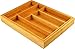 Utopia Kitchen Bamboo Expandable Cutlery Tray - Silverware & Utensils Organizer - 8 Compartment