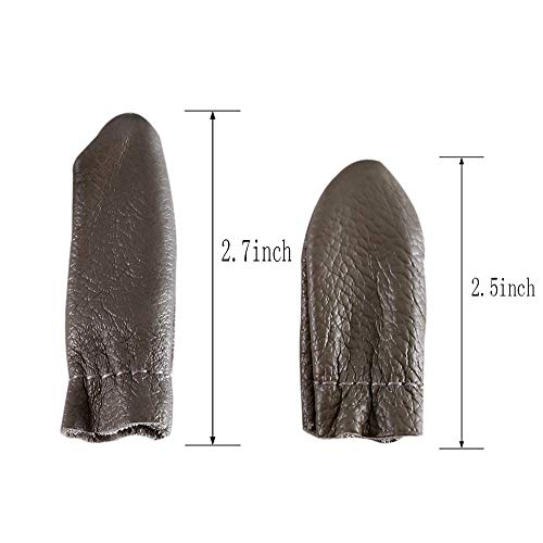MIUSIE Cowhide Felting Thimbles -10 Pieces Felting Finger Protectors -Leather Finger Cots for Leather Craft DIY/Leather Sewing/Leather Working