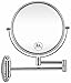 GloRiastar 5X Wall Mounted Makeup Mirror - Double Sided Magnifying Makeup Mirror for Bathroom, 8 inch Extension Polished Chrome Finished Mirror