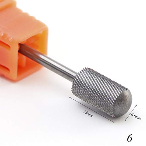 1pcs Carbide Tungsten Milling Cutter Burrs Electric Nail Drill Bit 21 Types Cuticle Polishing Tools for Manicure Drill,6