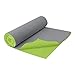 Gaiam No-Slip Yoga Mat Towel, Citron Storm