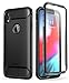 iPhone XR Case, Clayco [Xenon] Full-Body Rugged Case with Built-in Screen Protector for Apple iPhone XR 6.1 Inch 2018 (Black)