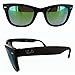 Ray-Ban Folding Wayfarer - Matte Black Frame Green Mirror Gradient Lenses 50mm Non-Polarized