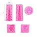 5 Pack Unicorn Mold Unicorn Horn Ears Eyes Silicone Cake Cupcake Topper Mold for Fondant/Candy/Chocolate/Soap/Ice- Cakes Baking Decorating Supplies (Pink)