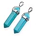 Top Plaza Synthetic Healing Crystal Necklace 6 Faceted Pointed Pendants for Jewelry Making, Set of 5