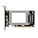 U2 Adapter, SFF-8639 to PCIE 3.0 x 16 GEN 3 or SATA III Adapter Card 2 in 1 for 2.5 inch U.2 NVMe or 2.5 inch SATA SSD,PCI-E Lane to U.2 Support SSD 750