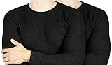 Joe Boxer Men’s Thermal Crew Neck Top – Long Sleeve Undershirt – 2 Pack