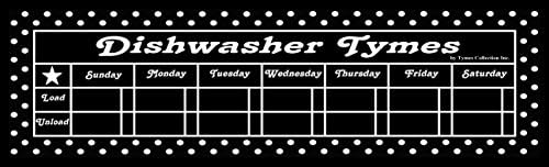 17" X 5" Magnetic Dishwasher Chore Chart PLUS a FREE Chalk Marker. Great Dishwasher Schedule for Home / Office