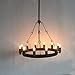 Ladiqi Wrought Iron Chandelier Ceiling Light Industrial Vintage Chandelier Lighting Rustic Lighting