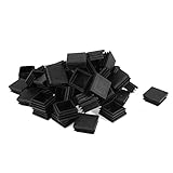 Plastic Square Pipe End Caps Tubing Insert Plugs 40mmx40mm 50 Pcs