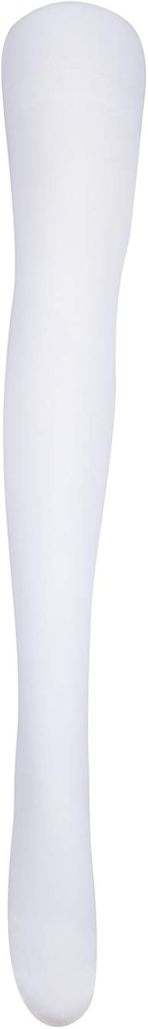 MOOCHI Women 80 Denier Semi Opaque Tights, White, One size fits 100-180LBS at  Women’s Clothing store