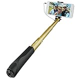 BlitzWolf Wired Selfie Stick, Battery Free One Piece Extendable Monopod with Universal Phone Holder for iPhone 5s 6 6s Plus, Samsung Galaxy S5 Note 4 Note 5 Android (Golden)
