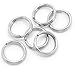VALYRIA Stainless Steel Silver Split Key Ring Double Loop Jump Ring Diameter 5mm-8mm for Jewelry Making (500pcs, 7x0.7mm)