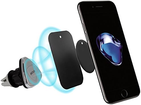iPhone Holder, Skiva Premium Magnetic Car Mount Air Vent Portable Cradle Holder for iPhone X 8 8Plus 7 7Plus SE, Samsung Galaxy S8 S8+ S7 S6 Edge Note5, HTC 10 M9 [Universal Fit] (Gray)[Model:AH114]