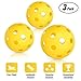 METAZY Pickleball Balls - Indoor and Outdoor Pickleballs Balls 26 Holes（3 Pack）