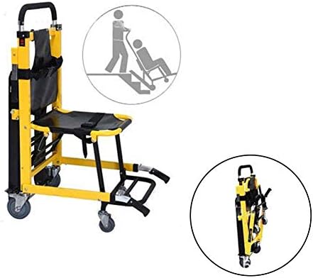 Stair Evacuation Chair,Aluminum Alloy Chair Medical Emergency Patient Transfer Ambulance Transport Folding Lift Manual Hospital Stretcher Downstairs