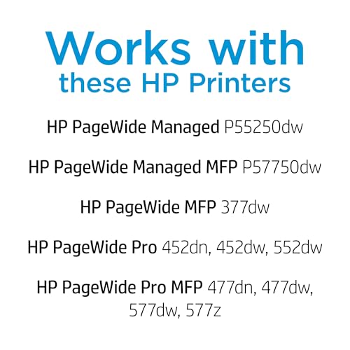 HP 972A PageWide Black Ink Cartridge for HP Printers | Works with Printer Series: PageWide Pro 452, 477, 552dw, 577 | F6T80AN