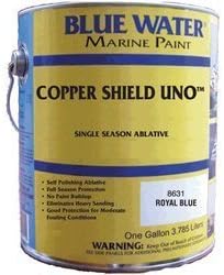 Copper Shield Uno Royal Blue Gallon - 35 Copper Ablative - Marine Paint Antifouling Bottom Paint - iPaint.us by National Paint Industries
