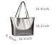 Obosoyo Women's Handbag Genuine Leather Tote Shoulder Bags Soft Hot Pewter