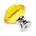Cabinet Knobs,YIFAN 10Pcs 30mm Crystal Glass Diamond Shape Cabinet Knobs Cupboard Drawer Pull Handles - Yellow