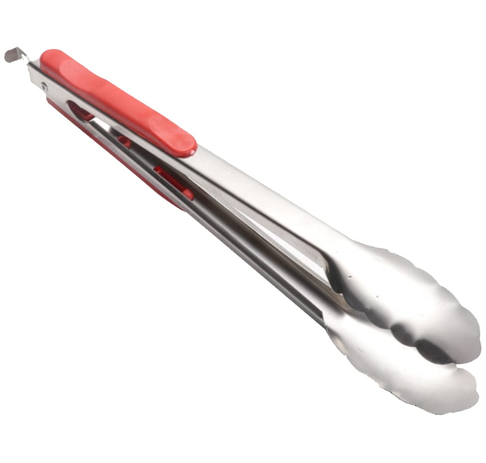 PARENCE. - Stainless Steel Kitchen Tongs - Cooking Tool or Serving Tool for Kitchen and Barbecue / 33.5 cm - Non-Slip/Comfortable Handle