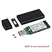QNINE M.2 NGFF Portable SSD Enclosure USB3.0 Case, SATA Based B Key and M Key Solid State Disk Reader Adapter Converter as External Hard Drive Support 2242