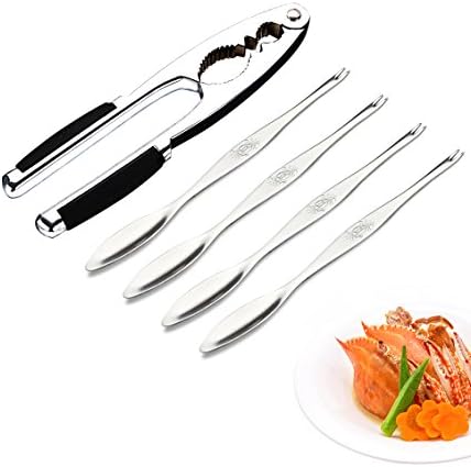 Vikes Seafood Tools Set- Lobster Cracker and Forks/ Picks with Carrying Case, Pack of 5