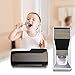 Ocathnon Dust-Proof Toothpaste Dispenser and Toothpaste Squeezer Kit Wall Mounted 5 Toothbrush Holder with Cover Hand Free Toothpaste Squeezer-Black