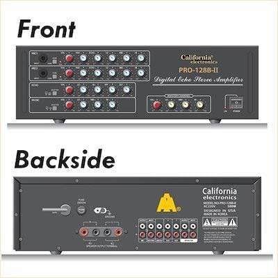 Amazon Com Digital Echo Stereo Mixing Amplifier Pro 128b Pro 128e 100watt 2ch Karaoke Home Audio Theater